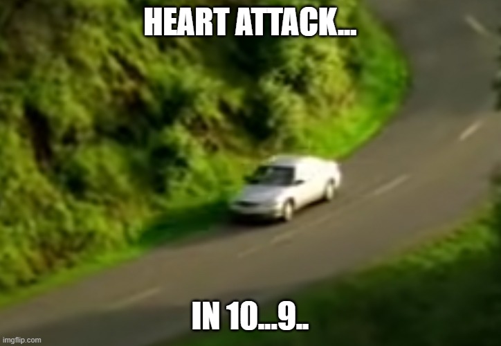 Classic jumpscare. | heart attack... in 10...9.. | image tagged in ghost car,scary,jumpscare | made w/ Imgflip meme maker
