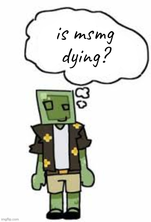 gayvery thimkibg | is msmg dying? | image tagged in gayvery thimkibg | made w/ Imgflip meme maker