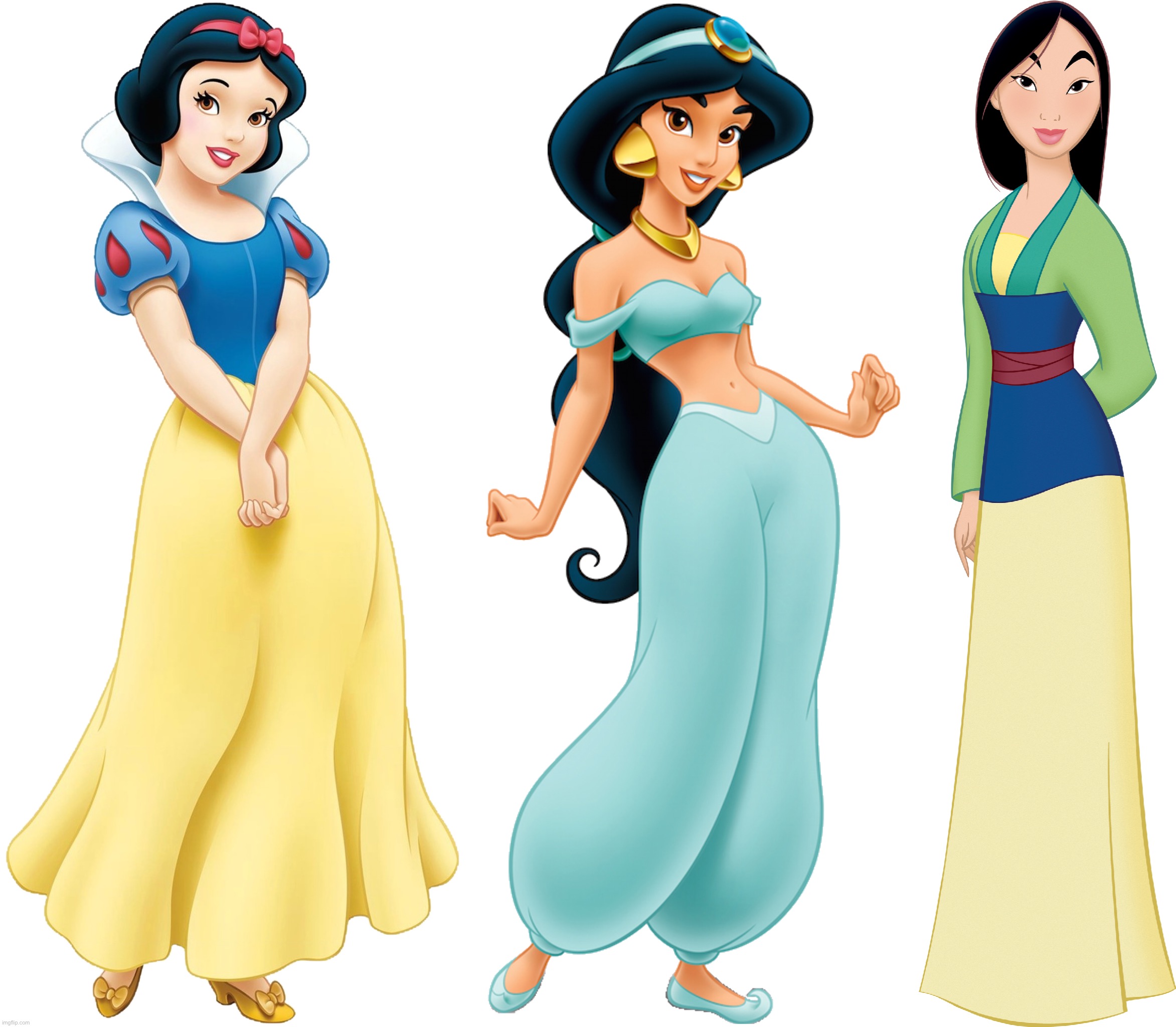 Snow White Jasmine and Mulan (Maggie Vera) | image tagged in disney princess,snow white,jasmine,mulan,fa mulan,aladdin | made w/ Imgflip meme maker