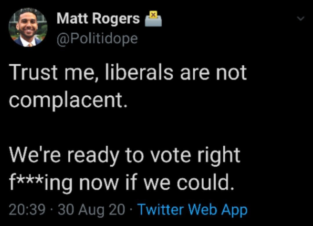 Liberals are not complacent Blank Meme Template