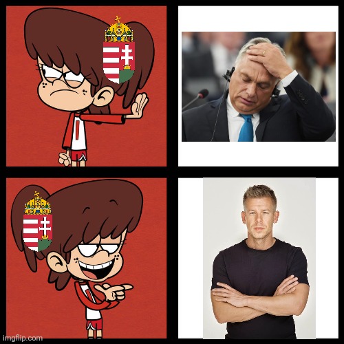 Young Hungarians chose Magyar Péter instead of Orbán Viktor <3 (HUNGARY ELECTIONS AFTERMATH) | image tagged in hotline blynng,viktor orban,peter magyar,hungary,memes,the loud house | made w/ Imgflip meme maker