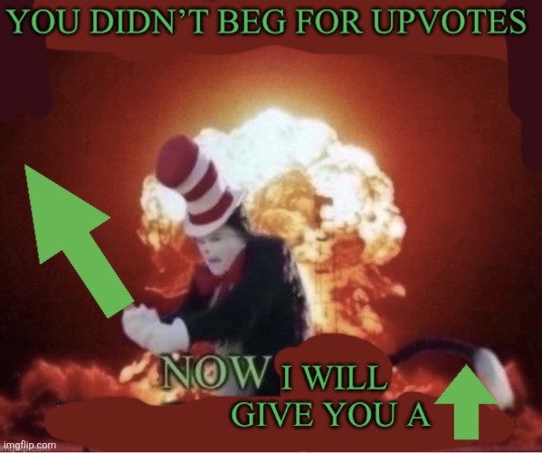 You didn’t beg for upvotes | image tagged in you didn t beg for upvotes | made w/ Imgflip meme maker