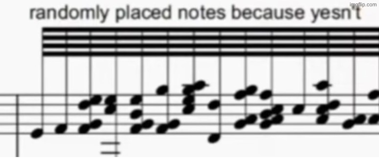 Randomly Placed Notes Because Yesn’t | made w/ Imgflip meme maker