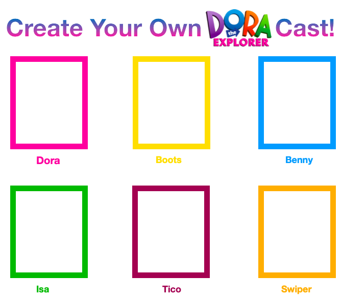 Create Your Own Dora The Explorer Cast! Blank Meme Template