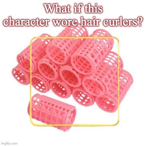 What if this character wore hair curlers? Blank Meme Template