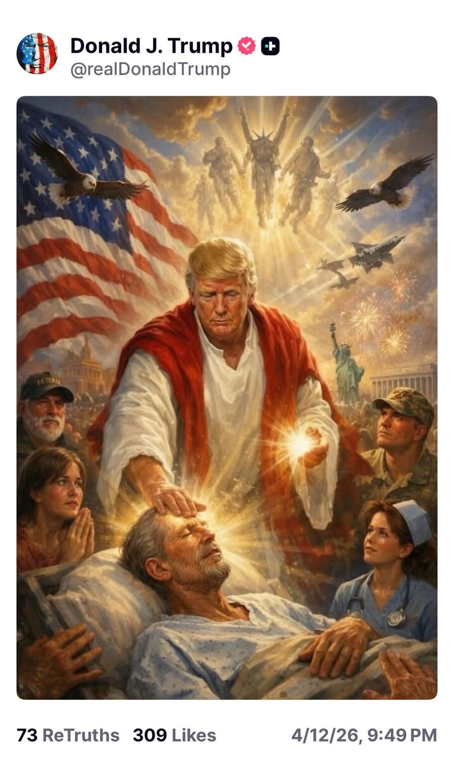 Trump jesus blessing epstein Blank Meme Template