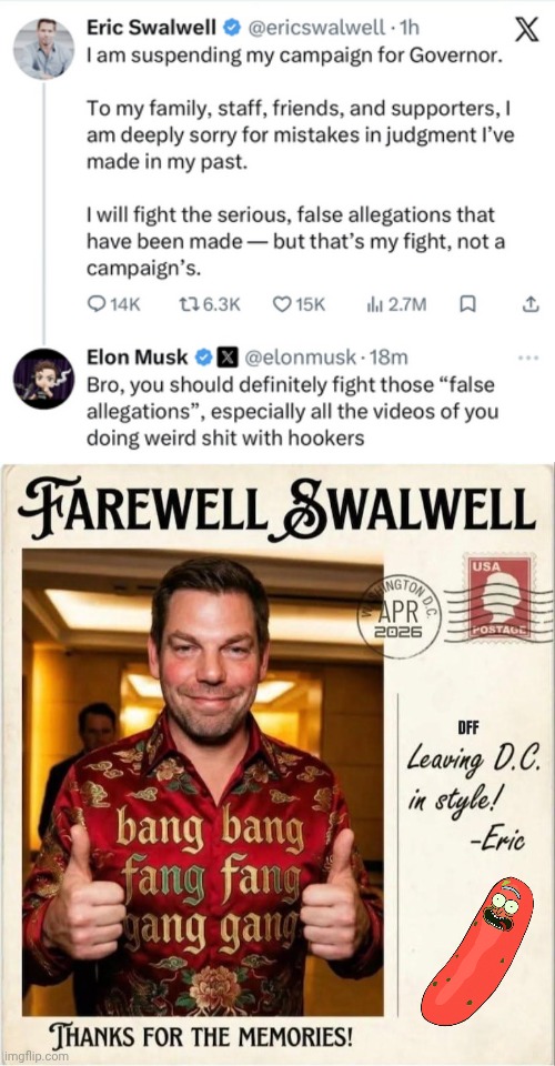 Adios Shartwell | image tagged in eric andre let me in meme,goodbye | made w/ Imgflip meme maker