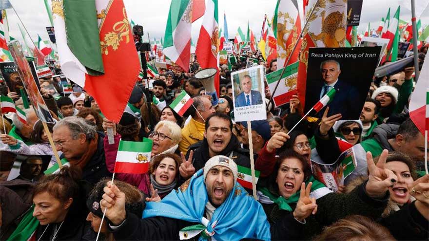 Iran Protestors Blank Meme Template