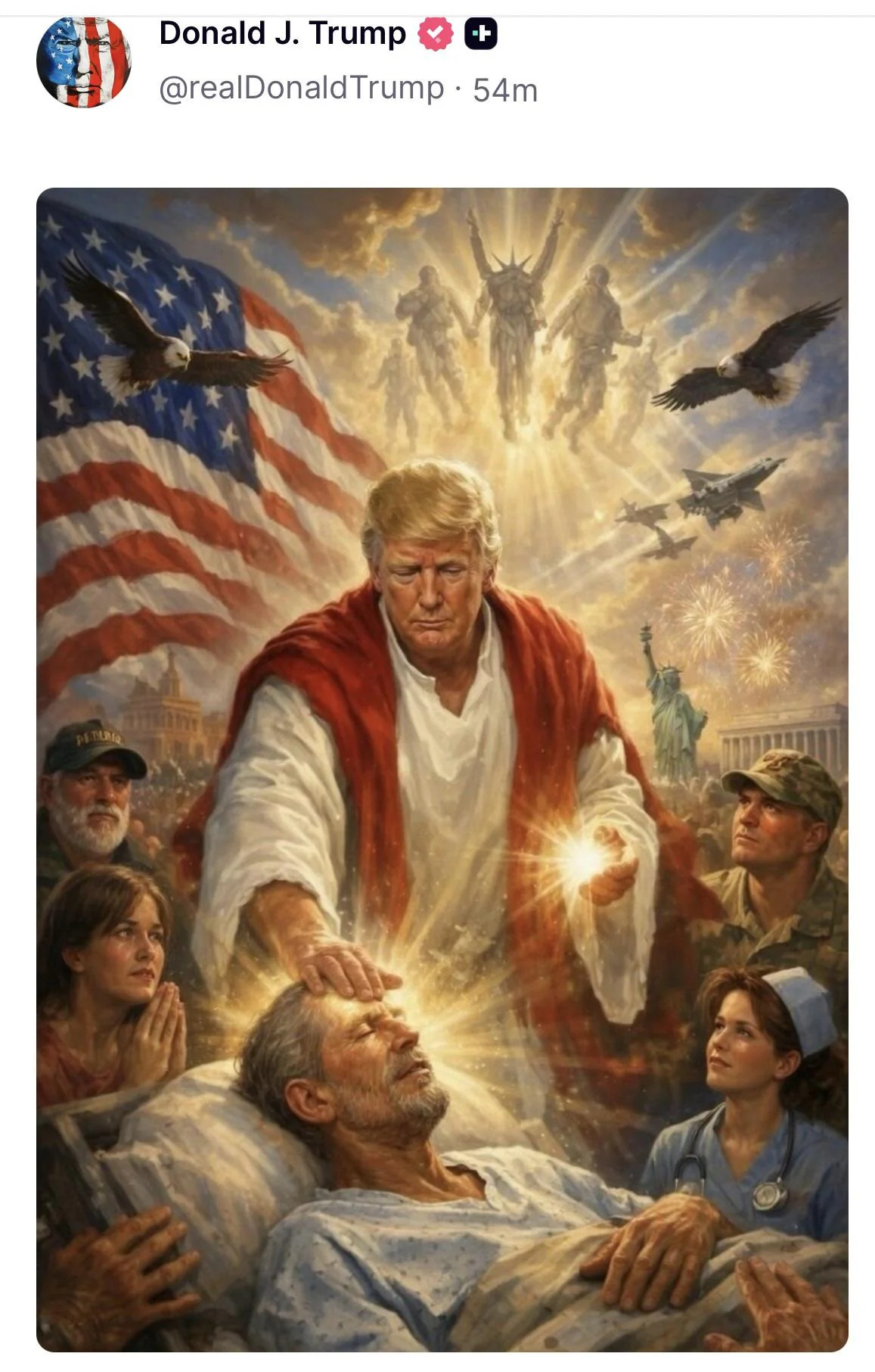 Donald Jesus Trump Blank Meme Template