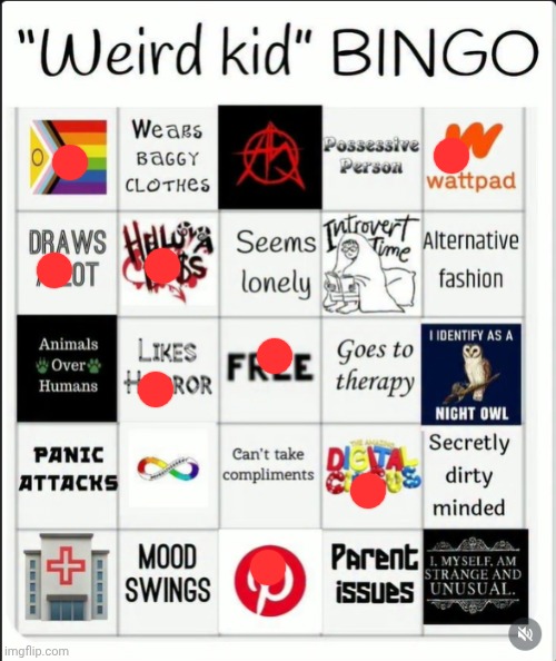 I hate myself for this one | image tagged in weird kid bingo | made w/ Imgflip meme maker