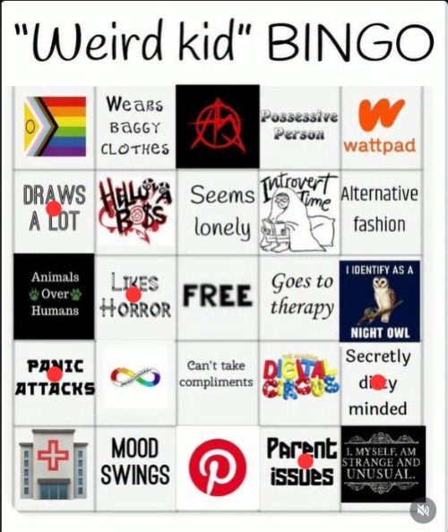 "weird kid" bingo | image tagged in weird kid bingo | made w/ Imgflip meme maker