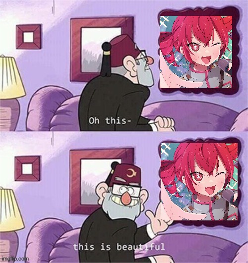 I love Kasane Teto!!! | image tagged in oh this this beautiful blank template | made w/ Imgflip meme maker