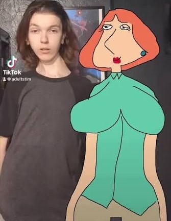 TikToker and Lois griffin Blank Meme Template