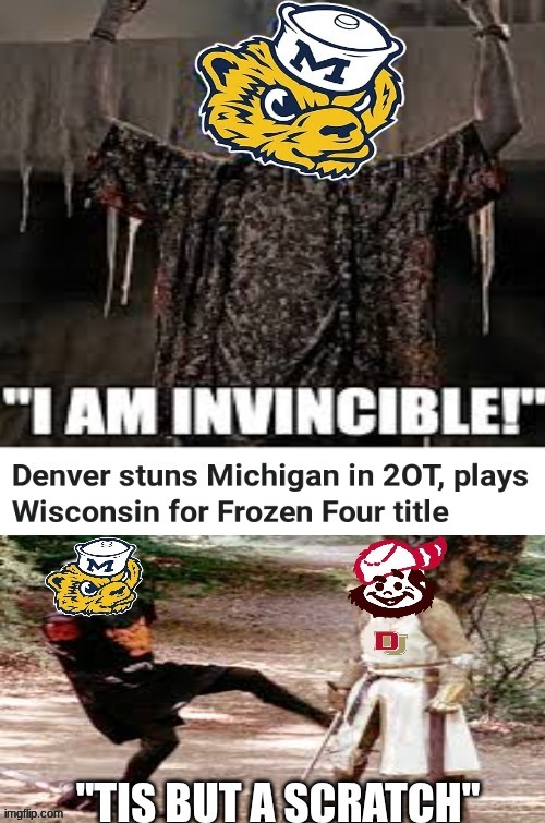 Michigan Hockey meme | image tagged in memes,michigan,michigan sucks,hockey,sports,dumpster fire | made w/ Imgflip meme maker