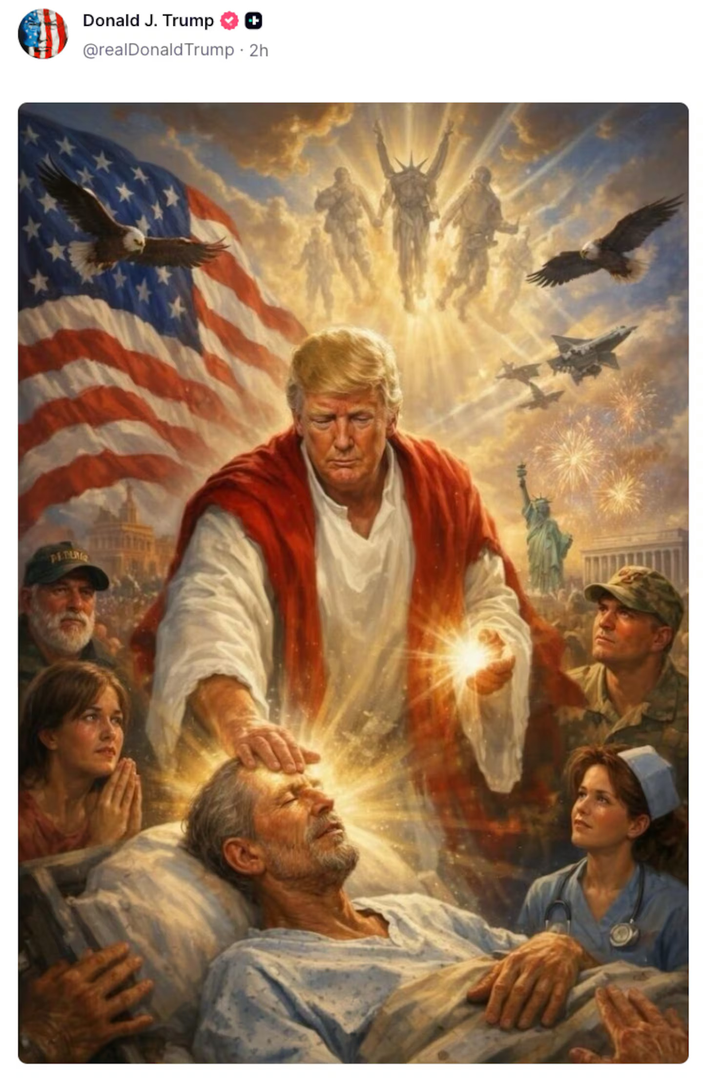 Trump as Christ Blank Meme Template