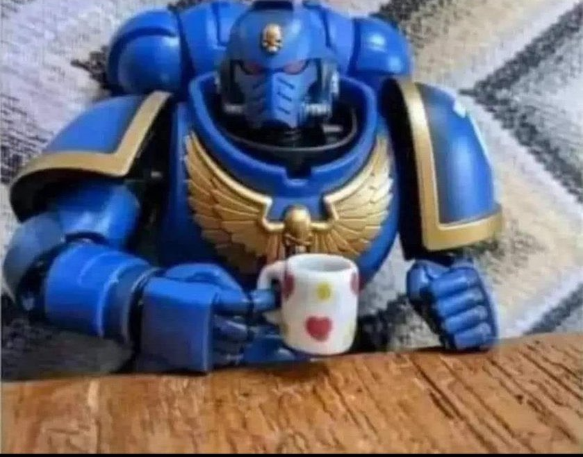 Space Marine coffee Blank Meme Template