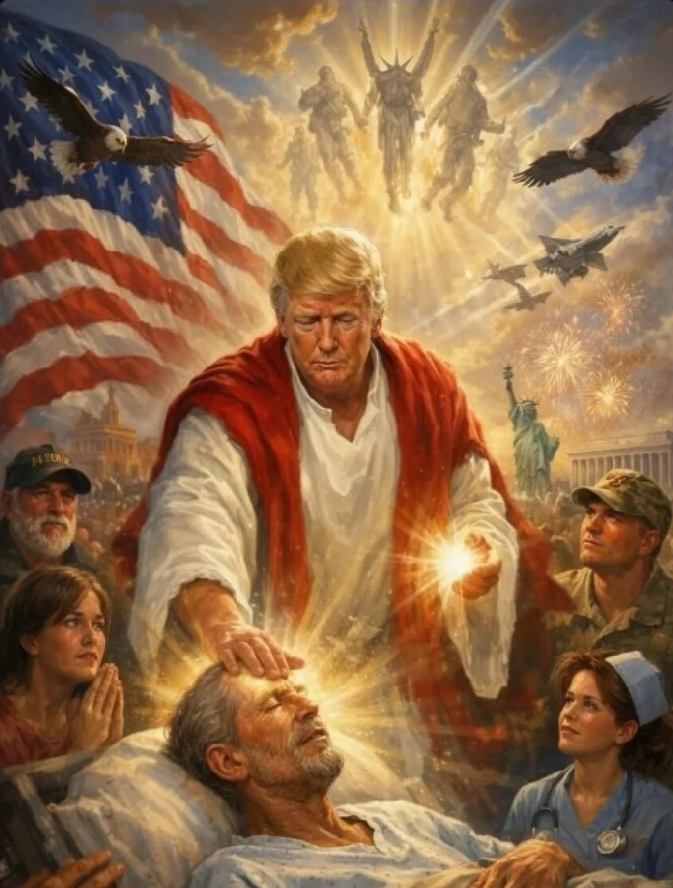 Trump as Jesus Blank Meme Template