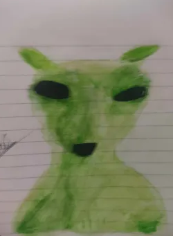 funny alien cat Blank Meme Template