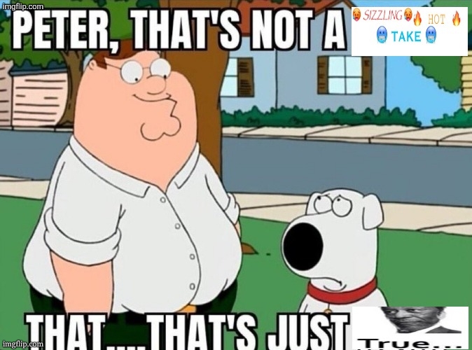 that's not a hot take that's just true | image tagged in that's not a hot take that's just true | made w/ Imgflip meme maker