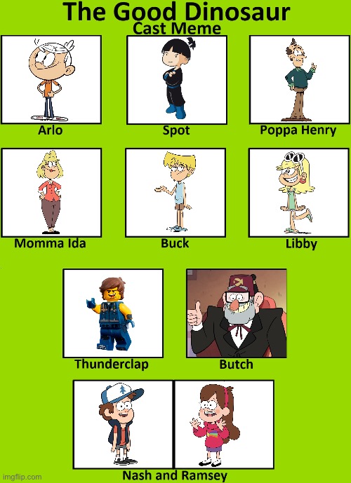 The Good Loud cast | image tagged in the good dinosaur cast meme | made w/ Imgflip meme maker