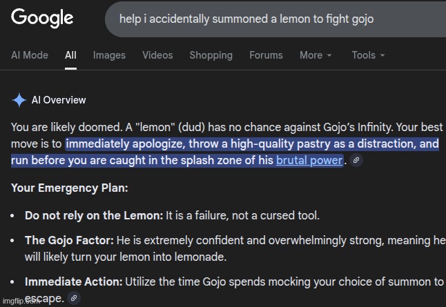 image tagged in gojo | made w/ Imgflip meme maker