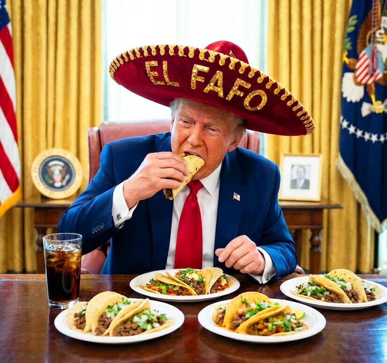 Taco Trump for real Blank Meme Template