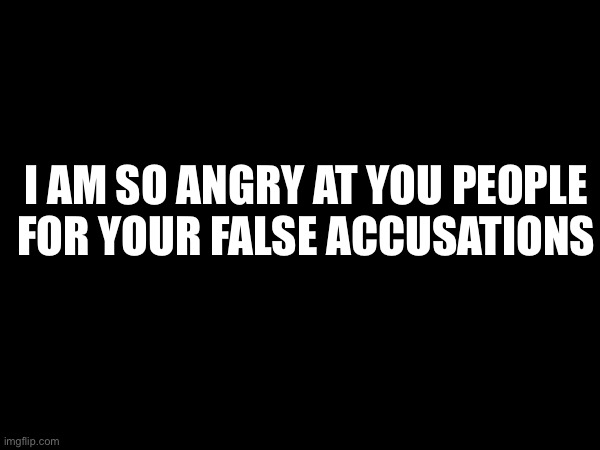 I AM SO ANGRY AT YOU PEOPLE FOR YOUR FALSE ACCUSATIONS | made w/ Imgflip meme maker