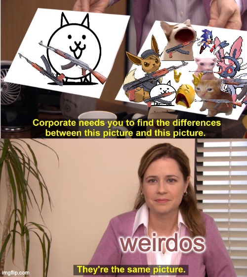 They're The Same Picture Meme | weirdos | image tagged in memes,they're the same picture | made w/ Imgflip meme maker