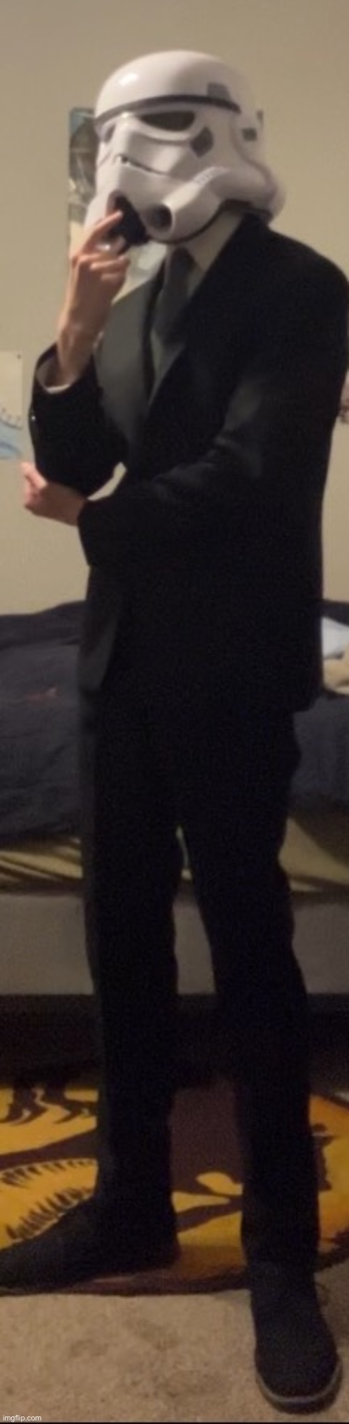 Jazzy Stormtrooper thinking | image tagged in jazzy stormtrooper thinking | made w/ Imgflip meme maker