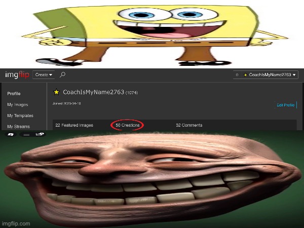 I reached 50 creations during my first 3 days on Imgflip! | image tagged in milestone,imgflip,50,creation | made w/ Imgflip meme maker