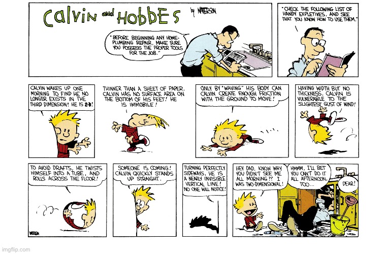 image tagged in calvin and hobbes,comics | made w/ Imgflip meme maker