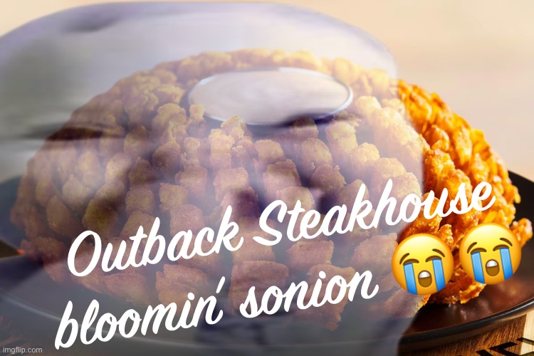 This took way too long to make | Outback Steakhouse bloomin’ sonion 😭😭 | made w/ Imgflip meme maker