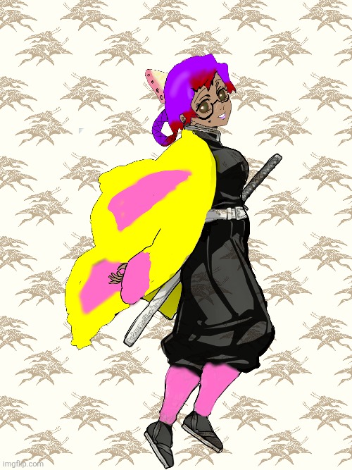 Made a demon slayer oc | image tagged in drawing | made w/ Imgflip meme maker