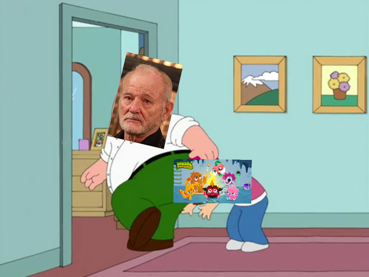 Bill Murray farting on the moshi monsters reboot Blank Meme Template