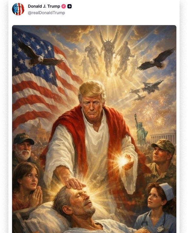 Trump trying to be Jesus Blank Meme Template
