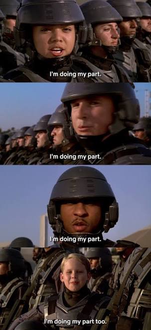 We’re Doing Our Part Blank Meme Template