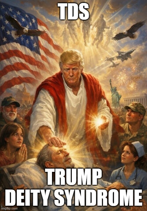 TDS | tds; trump deity syndrome | image tagged in tds,donald trump | made w/ Imgflip meme maker