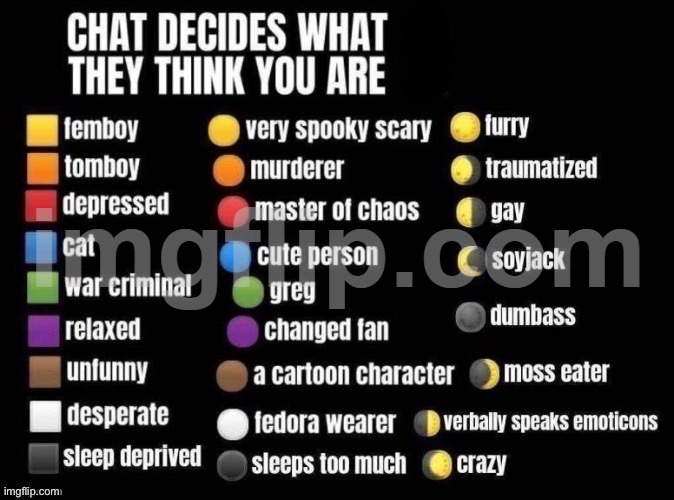 WE are bringing back the huge watermark | image tagged in chat decides what they think you are | made w/ Imgflip meme maker