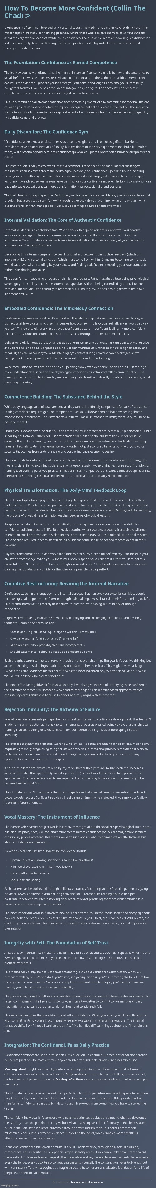 How To Become More Confident ovo | image tagged in simothefinlandized,self-improvement,confidence,collin the chad,infographic,tutorial | made w/ Imgflip meme maker