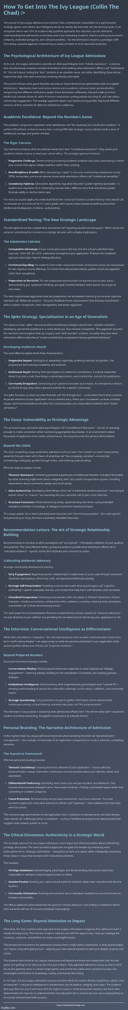 How To Get Into The Ivy League >:> | image tagged in simothefinlandized,ivy league,college,collin the chad,infographic,tutorial | made w/ Imgflip meme maker
