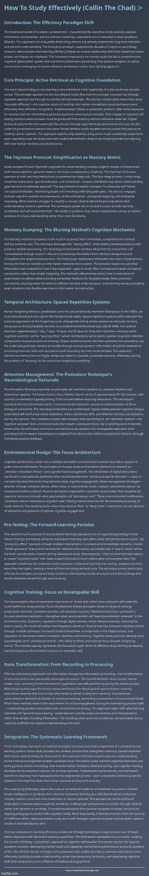 How To Study Effectively :> | image tagged in simothefinlandized,studying,collin the chad,infographic,tutorial | made w/ Imgflip meme maker