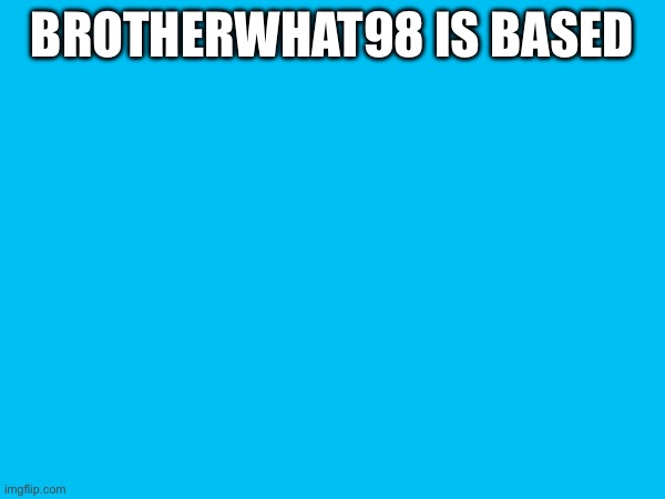 brotherwhat98 is based | made w/ Imgflip meme maker