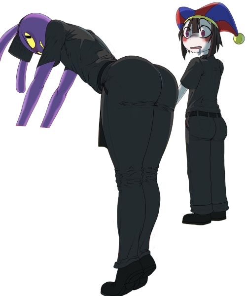 Jax And Pomni At Spudsy’s Blank Meme Template