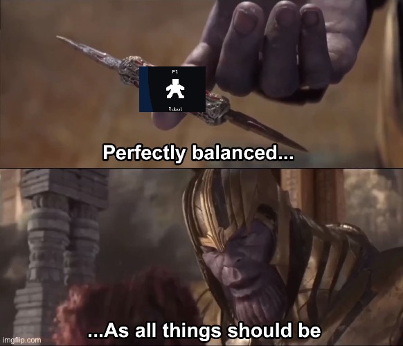 YOMI Hustle players understand | image tagged in thanos perfectly balanced as all things should be | made w/ Imgflip meme maker