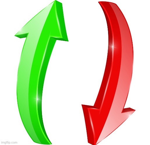 Arrows that point to memes made by people who like brainrot and are gay | image tagged in up and down | made w/ Imgflip meme maker