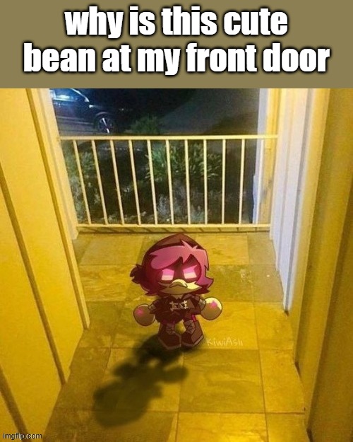 Uzi | why is this cute bean at my front door | image tagged in uzi | made w/ Imgflip meme maker