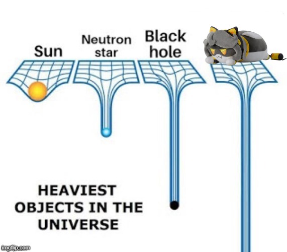 heaviest objects in the universe | image tagged in heaviest objects in the universe | made w/ Imgflip meme maker