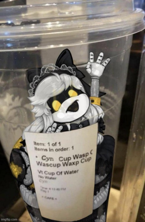 i got this cup, what shoud i do? | image tagged in cup of cyn | made w/ Imgflip meme maker