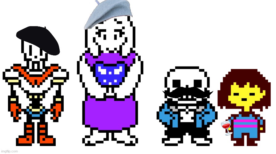 Undertale but bad | image tagged in undertale characters | made w/ Imgflip meme maker