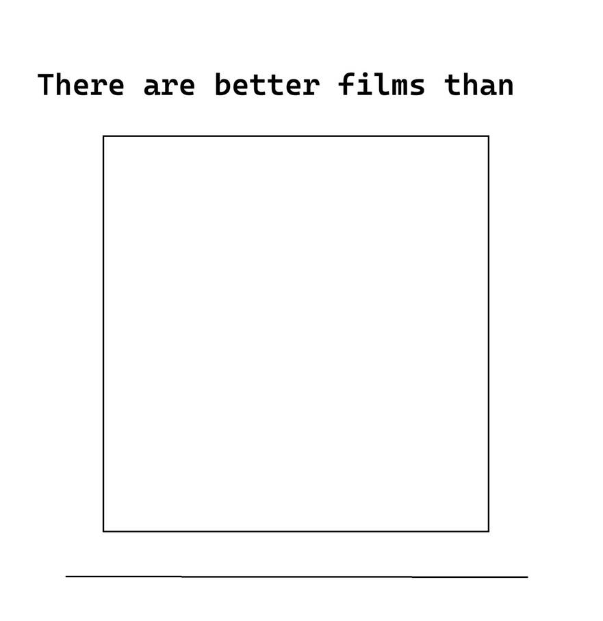 There are better films than this film Blank Meme Template